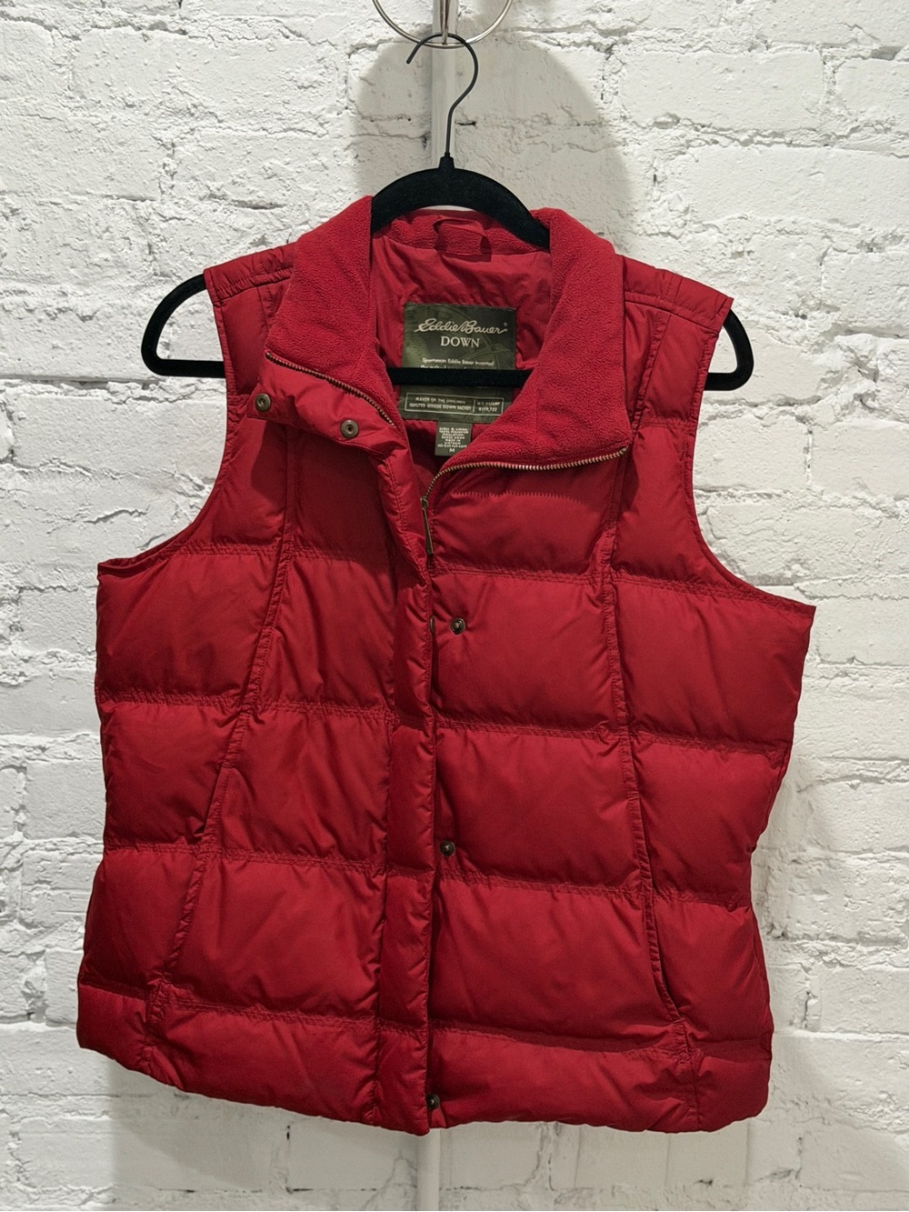 Eddie Bauer Quilted Red Down Vest - Women's